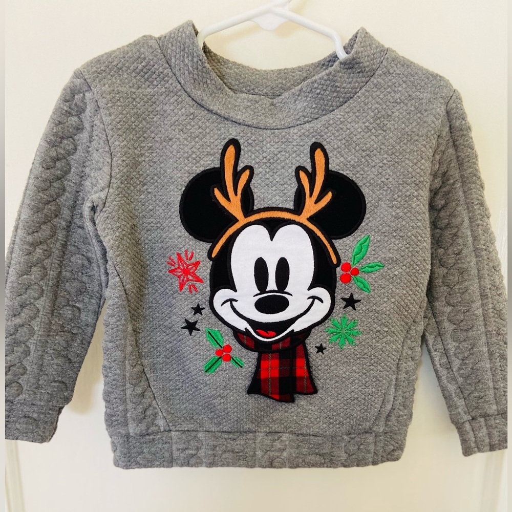 Child’s Mickey Mouse holiday sweatshirt, size 2